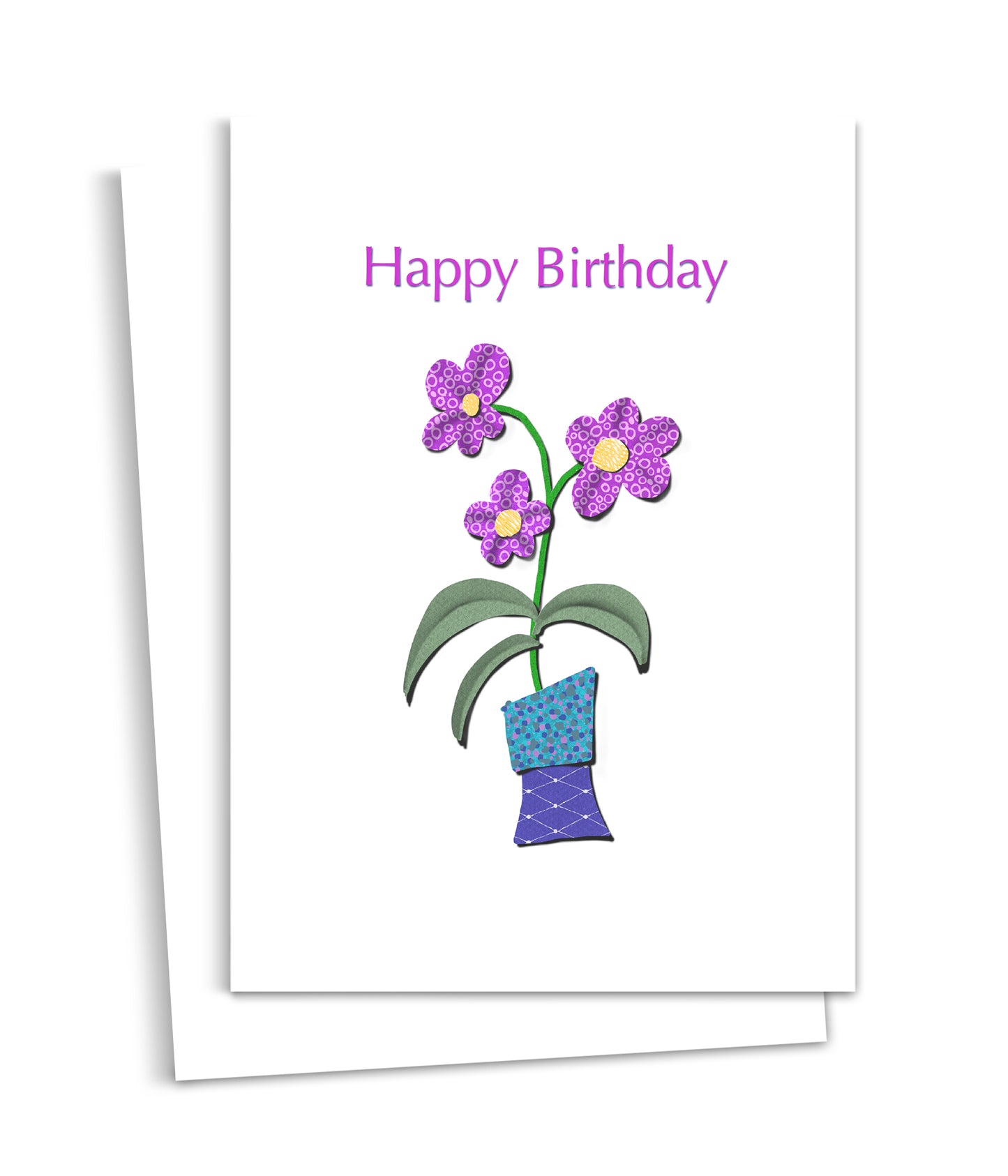 Happy Birthday Paper Orchid card