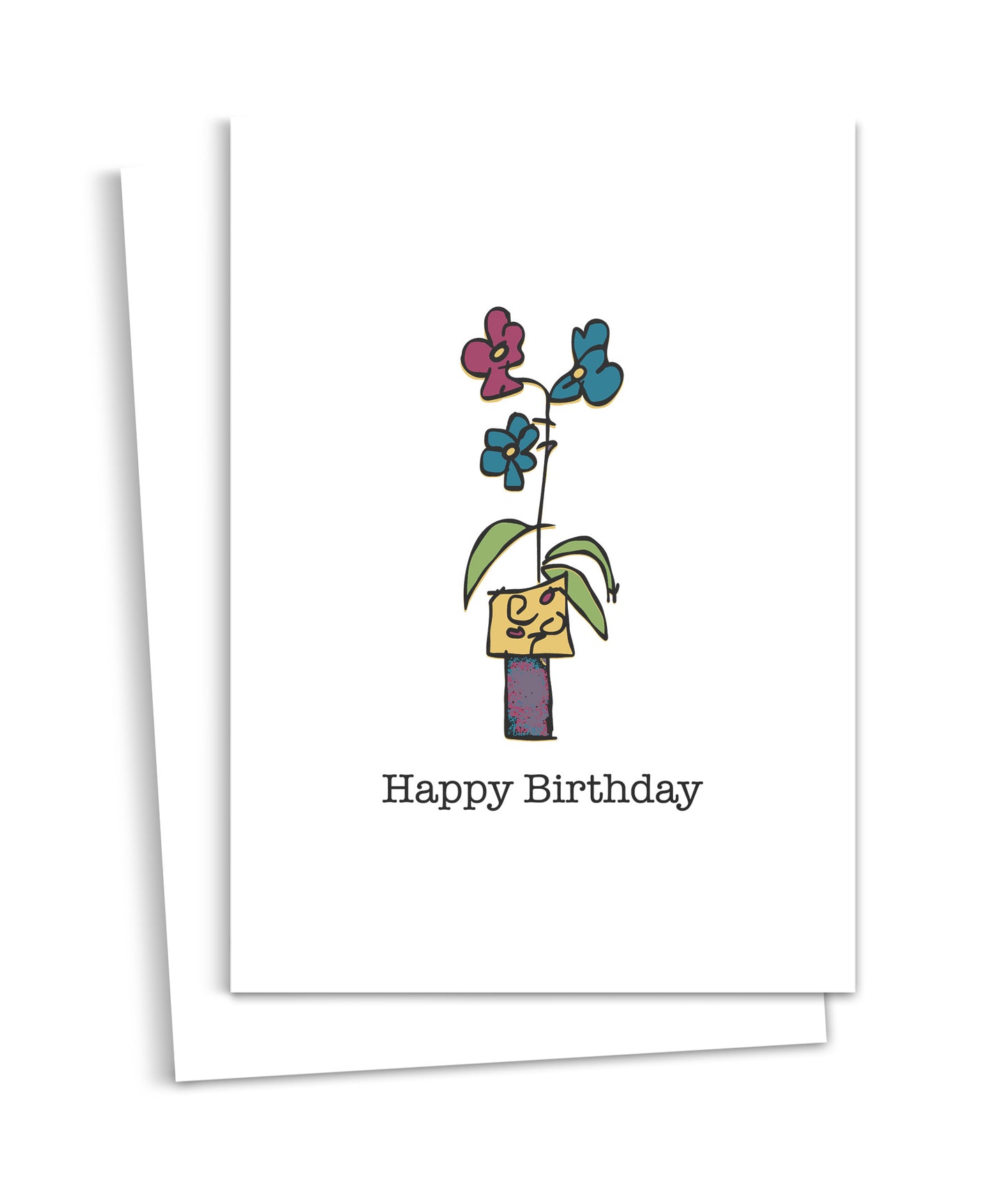 Happy Birthday Orchid card