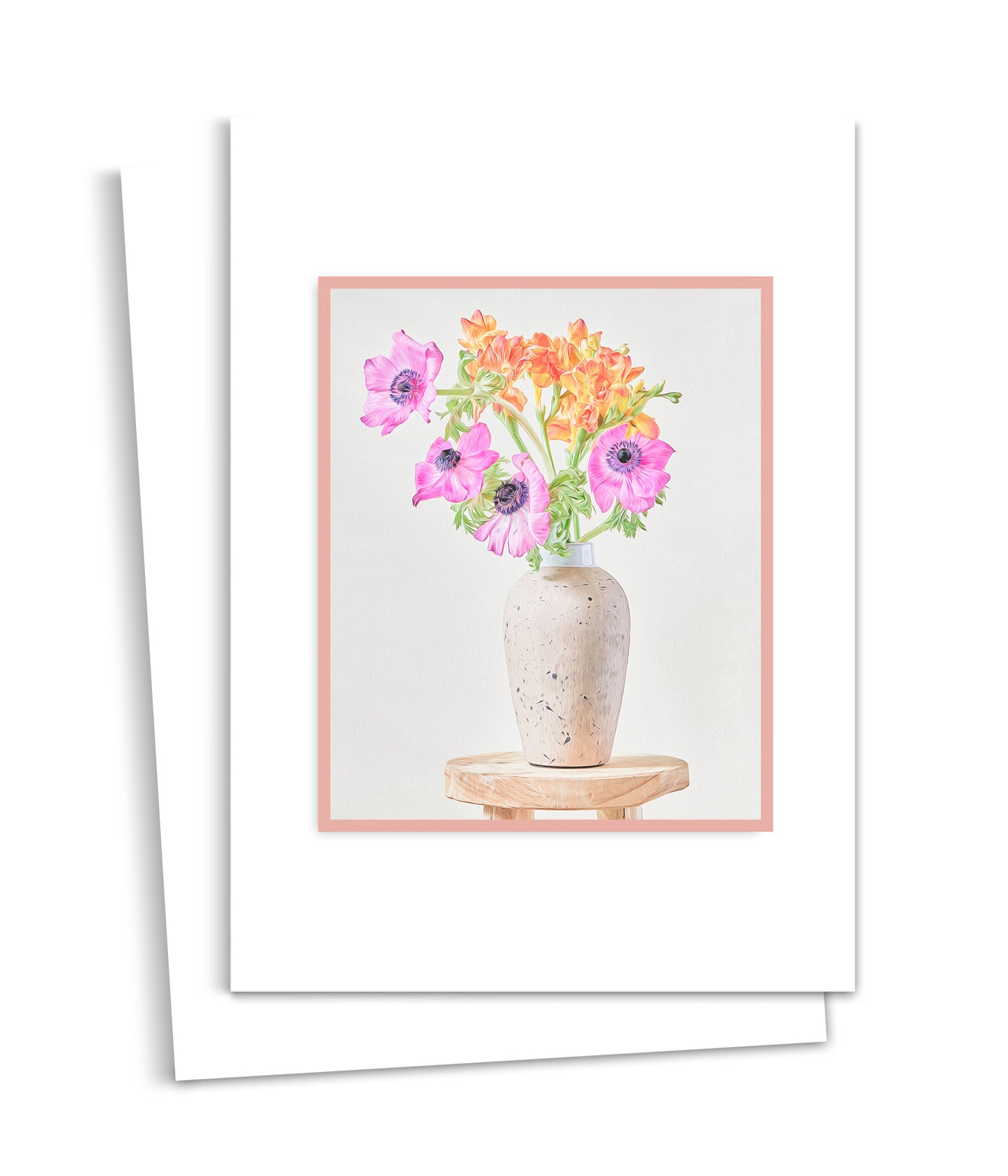 Pink Anemones Greeting card